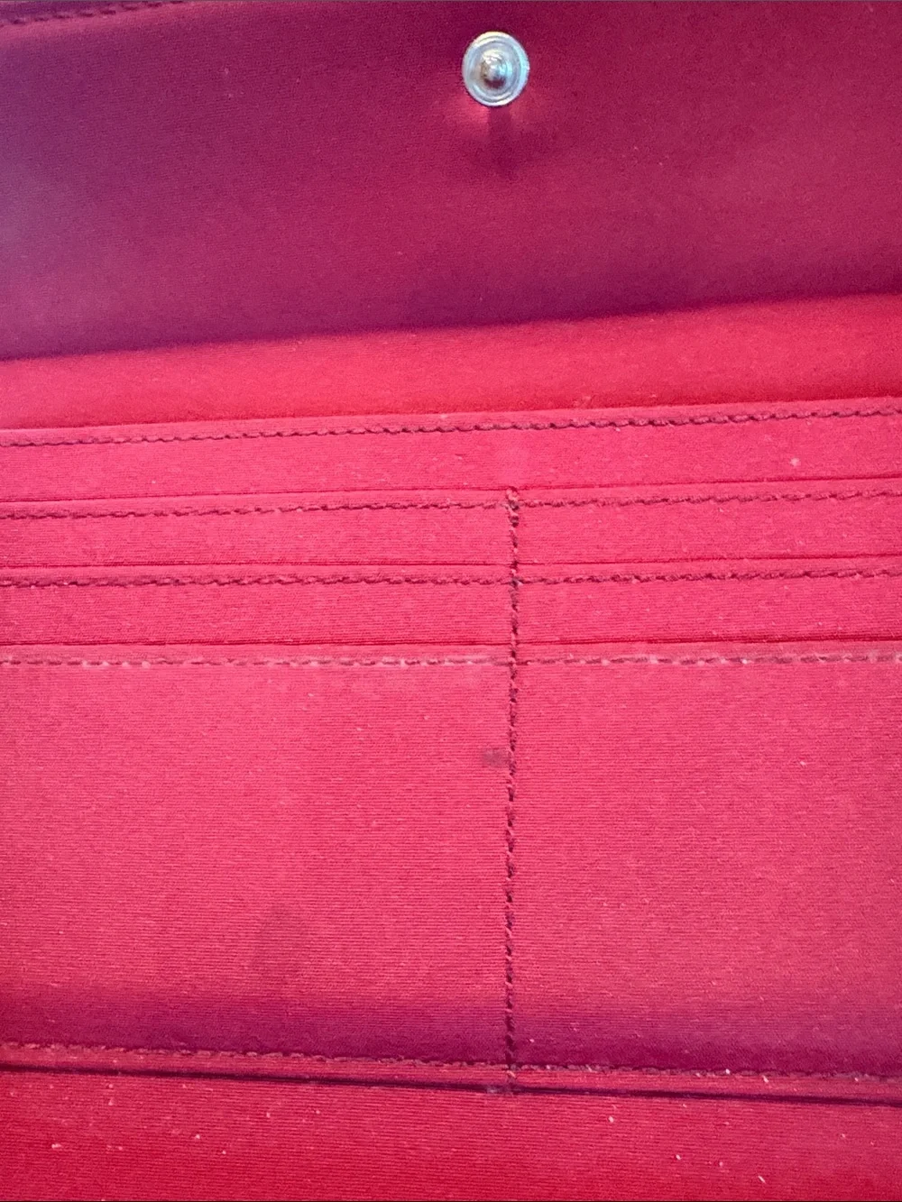 Lauren Ralph Lauren Red Leather Fold-Over Wallet
